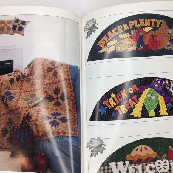 Vintage 2000 Home For The Harvest Patchwork Applique Nancy Smith Lynda Milligan - Picture 9 of 13